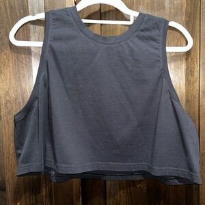Organic Black Women's Sleeveless Crop Top
